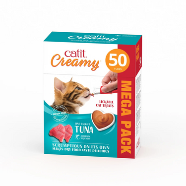 Catit Creamy Treats Mega Pack Tuna, 50 tubes/box